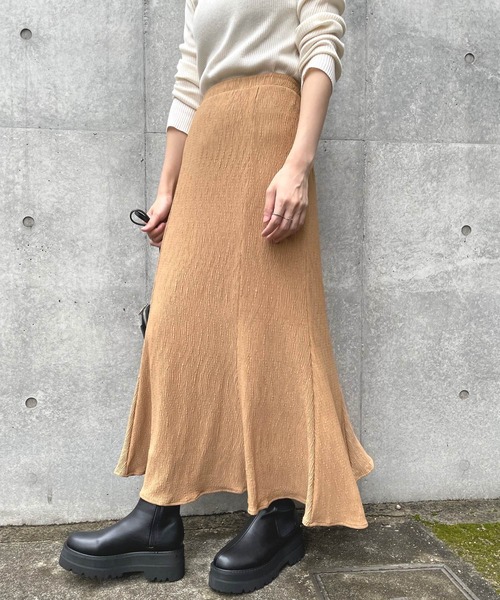 ＪＵＧＬＡＮＳ（ユグランス）の「☆ プリーツ加工カット マーメイドSK（スカート・レディース・ブラック/ベージュ/ブラウン/オレンジ・FREE）」の14枚目の写真