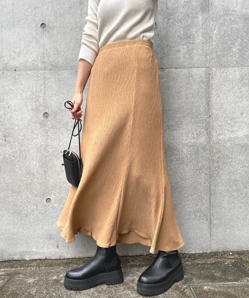 ＪＵＧＬＡＮＳ（ユグランス）の「☆ プリーツ加工カット マーメイドSK（スカート・レディース・ブラック/ベージュ/ブラウン/オレンジ・FREE）」の11枚目の写真