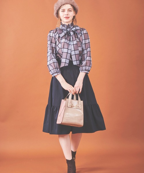 31 Sons de mode(トランテアン ソン ドゥ モード)の「クロコ×スエード配色バッグ(ショルダーバッグ・レディース・クリーム/ボルドー/ピンク・FREE)」の5枚目の写真