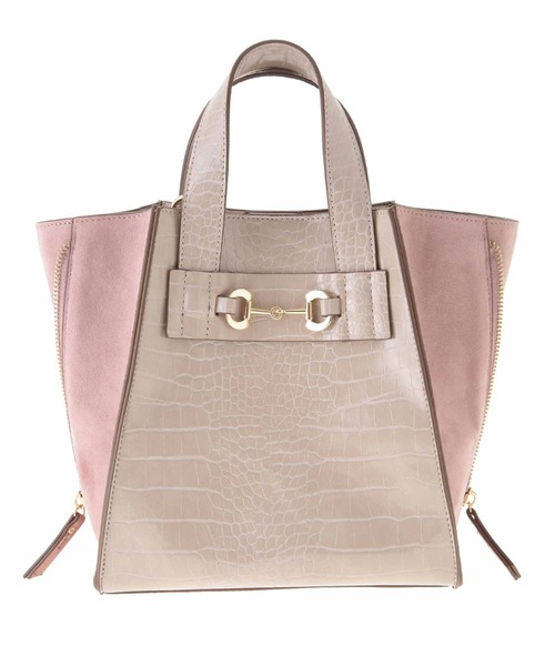 31 Sons de mode(トランテアン ソン ドゥ モード)の「クロコ×スエード配色バッグ(ショルダーバッグ・レディース・クリーム/ボルドー/ピンク・FREE)」の10枚目の写真
