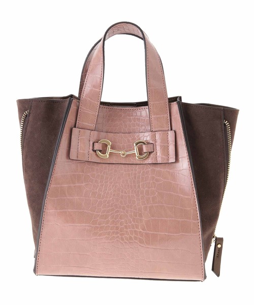 31 Sons de mode(トランテアン ソン ドゥ モード)の「クロコ×スエード配色バッグ(ショルダーバッグ・レディース・クリーム/ボルドー/ピンク・FREE)」の12枚目の写真