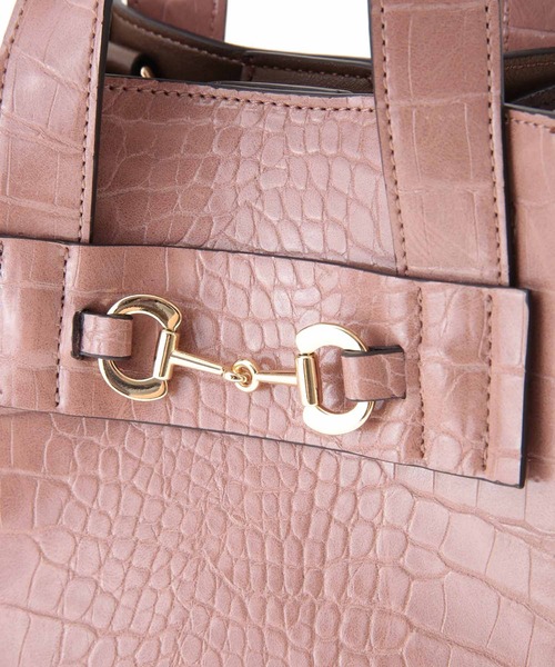 31 Sons de mode(トランテアン ソン ドゥ モード)の「クロコ×スエード配色バッグ(ショルダーバッグ・レディース・クリーム/ボルドー/ピンク・FREE)」の17枚目の写真