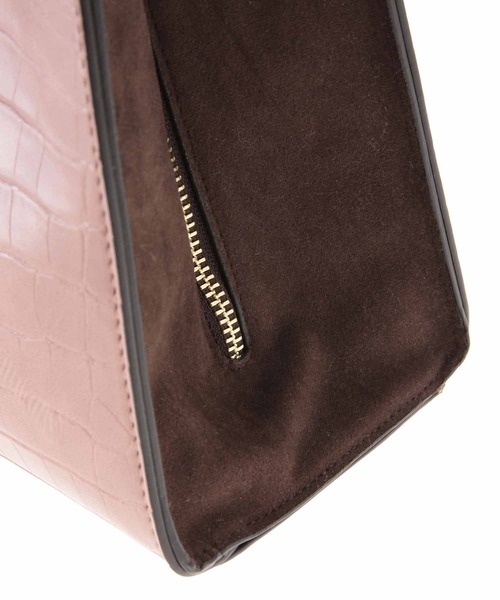 31 Sons de mode(トランテアン ソン ドゥ モード)の「クロコ×スエード配色バッグ(ショルダーバッグ・レディース・クリーム/ボルドー/ピンク・FREE)」の19枚目の写真