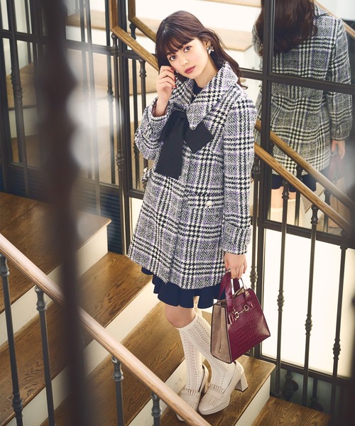 31 Sons de mode(トランテアン ソン ドゥ モード)の「クロコ×スエード配色バッグ(ショルダーバッグ・レディース・クリーム/ボルドー/ピンク・FREE)」の22枚目の写真