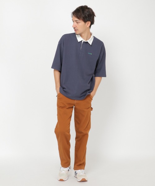 ikka（イッカ）の「ビッグシルエットラガーシャツ（ポロシャツ・メンズ・ベージュ/ネイビー/グリーン・M/L）」の15枚目の写真