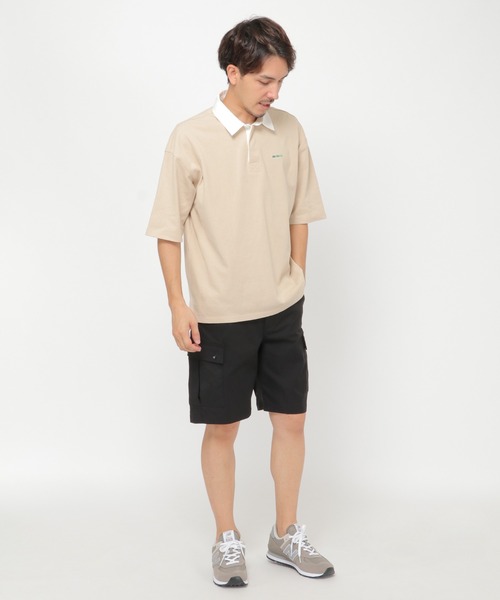 ikka（イッカ）の「ビッグシルエットラガーシャツ（ポロシャツ・メンズ・ベージュ/ネイビー/グリーン・M/L）」の18枚目の写真