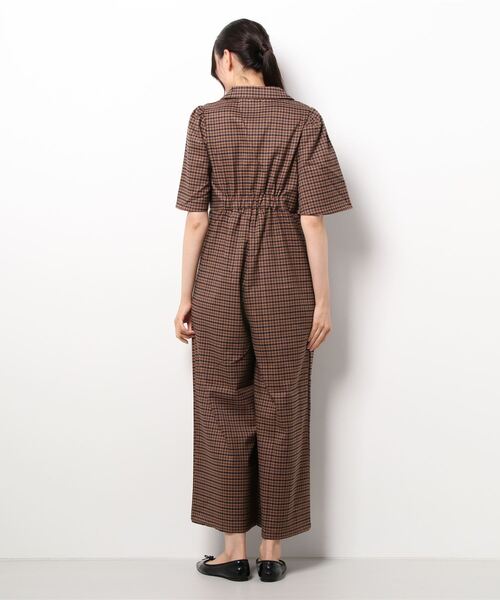 Bab（バブ）の「【WEB限定】チェックオールインワン（つなぎ/オールインワン・レディース・ベージュ/ブラウン・38）」の5枚目の写真
