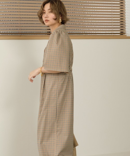 Bab（バブ）の「【WEB限定】チェックオールインワン（つなぎ/オールインワン・レディース・ベージュ/ブラウン・38）」の17枚目の写真