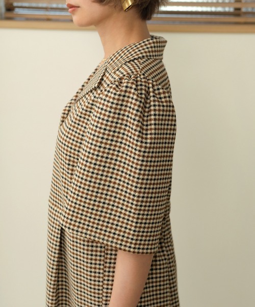 Bab（バブ）の「【WEB限定】チェックオールインワン（つなぎ/オールインワン・レディース・ベージュ/ブラウン・38）」の8枚目の写真