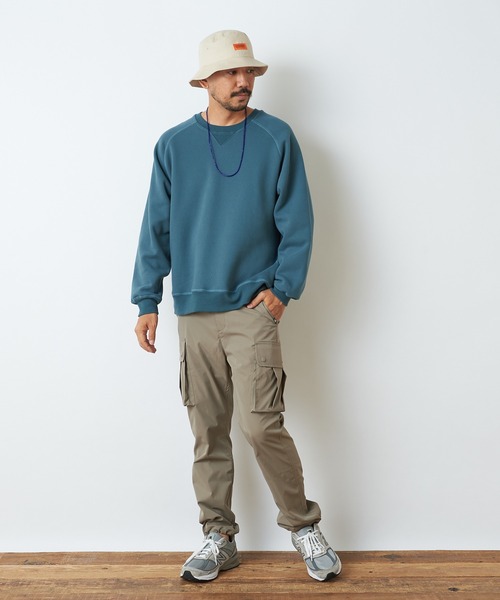 CIAOPANIC TYPY(チャオパニックティピー)の「【OSORO】スウェードライク裏毛プルオーバー(スウェット・メンズ・ホワイト系その他/チャコールグレー/ライトグレー/グリーン/レッド/オレンジ・S/M/L/XL)」の8枚目の写真