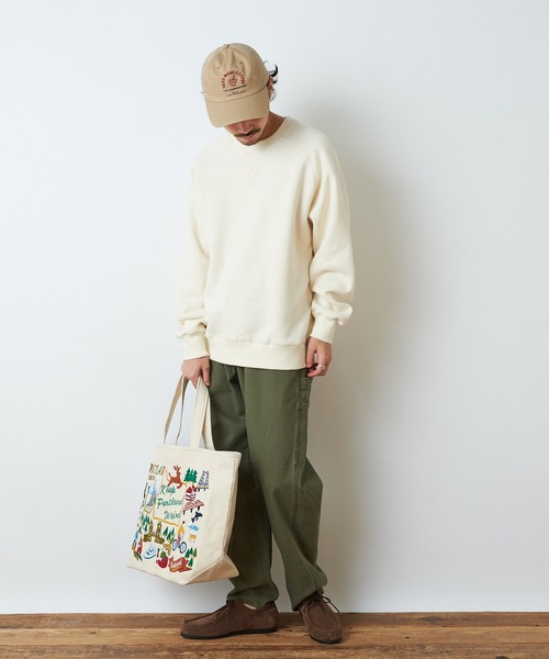 CIAOPANIC TYPY(チャオパニックティピー)の「【OSORO】スウェードライク裏毛プルオーバー(スウェット・メンズ・ホワイト系その他/チャコールグレー/ライトグレー/グリーン/レッド/オレンジ・S/M/L/XL)」の18枚目の写真