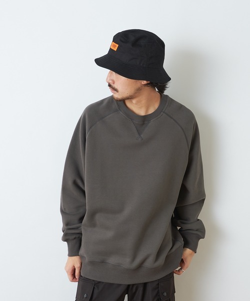 CIAOPANIC TYPY(チャオパニックティピー)の「【OSORO】スウェードライク裏毛プルオーバー(スウェット・メンズ・ホワイト系その他/チャコールグレー/ライトグレー/グリーン/レッド/オレンジ・S/M/L/XL)」の9枚目の写真