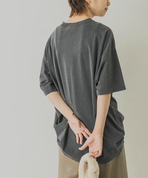 R JUBILEE（アールジュビリー）の「R JUBILEE　Tuck Printed T-shirts（Tシャツ/カットソー・レディース・チャコールグレー/カーキ・MEDIUM）」の8枚目の写真