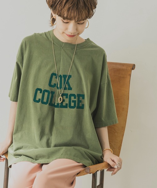 R JUBILEE（アールジュビリー）の「R JUBILEE　Tuck Printed T-shirts（Tシャツ/カットソー・レディース・チャコールグレー/カーキ・MEDIUM）」の12枚目の写真