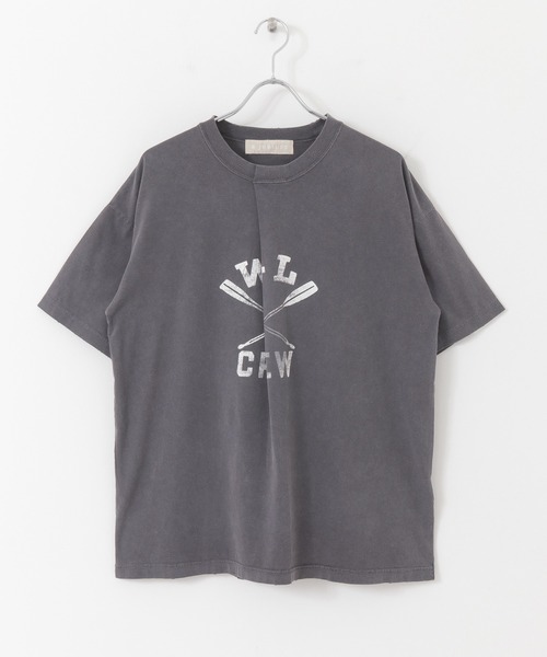 R JUBILEE（アールジュビリー）の「R JUBILEE　Tuck Printed T-shirts（Tシャツ/カットソー・レディース・チャコールグレー/カーキ・MEDIUM）」の17枚目の写真