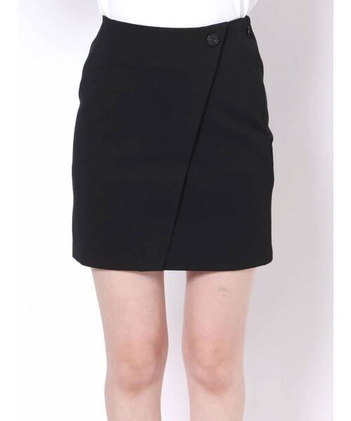 EMODA（エモダ）の「ラップカバーミニスカート（スカート・レディース・ブラック/グレー/マスタード・MEDIUM/SMALL）」の10枚目の写真