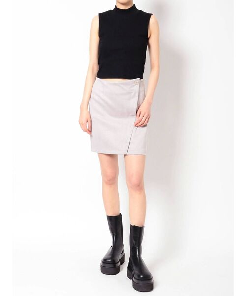 EMODA（エモダ）の「ラップカバーミニスカート（スカート・レディース・ブラック/グレー/マスタード・MEDIUM/SMALL）」の16枚目の写真