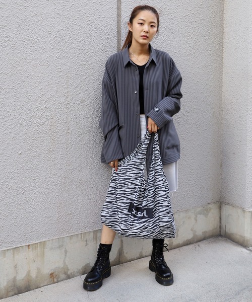 X-girl（エックスガール）の「REUSABLE BAG（エコバッグ/サブバッグ・レディース・ホワイト/ベージュ/ライトグリーン・ONE SIZE）」の8枚目の写真