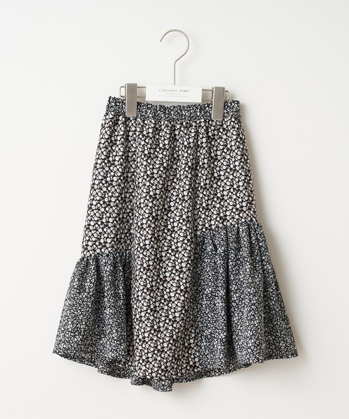 CIAOPANIC TYPY（チャオパニックティピー）の「【KIDS】レトロフラワーパッチワークスカート（スカート・キッズ・ブラック/ブラウン・SMALL/LARGE/X-LARGE/XX-LARGE/MEDIUM）」の8枚目の写真
