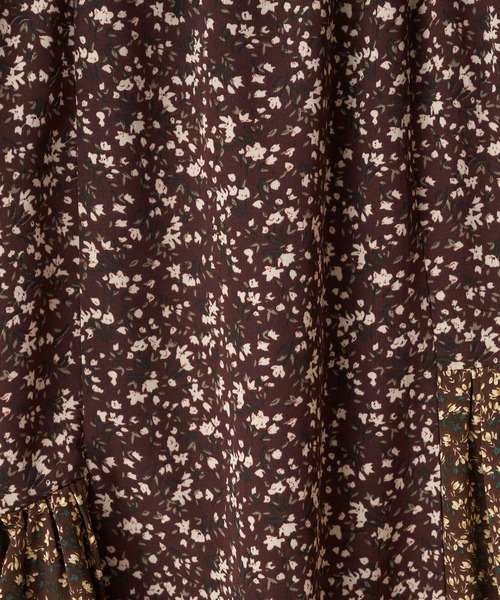 CIAOPANIC TYPY（チャオパニックティピー）の「【KIDS】レトロフラワーパッチワークスカート（スカート・キッズ・ブラック/ブラウン・SMALL/LARGE/X-LARGE/XX-LARGE/MEDIUM）」の5枚目の写真