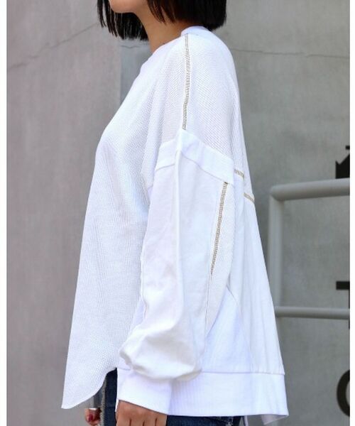 AULA AILA（アウラアイラ）の「【別注】AULA AILA/アウラアイラ/サーマルロングスリーブTシャツ（Tシャツ/カットソー・レディース・ホワイト/レッド・0）」の17枚目の写真