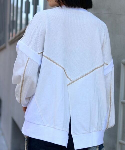 AULA AILA（アウラアイラ）の「【別注】AULA AILA/アウラアイラ/サーマルロングスリーブTシャツ（Tシャツ/カットソー・レディース・ホワイト/レッド・0）」の18枚目の写真