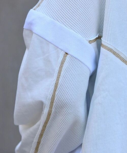 AULA AILA（アウラアイラ）の「【別注】AULA AILA/アウラアイラ/サーマルロングスリーブTシャツ（Tシャツ/カットソー・レディース・ホワイト/レッド・0）」の19枚目の写真