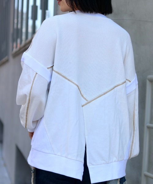 AULA AILA（アウラアイラ）の「【別注】AULA AILA/アウラアイラ/サーマルロングスリーブTシャツ（Tシャツ/カットソー・レディース・ホワイト/レッド・0）」の7枚目の写真