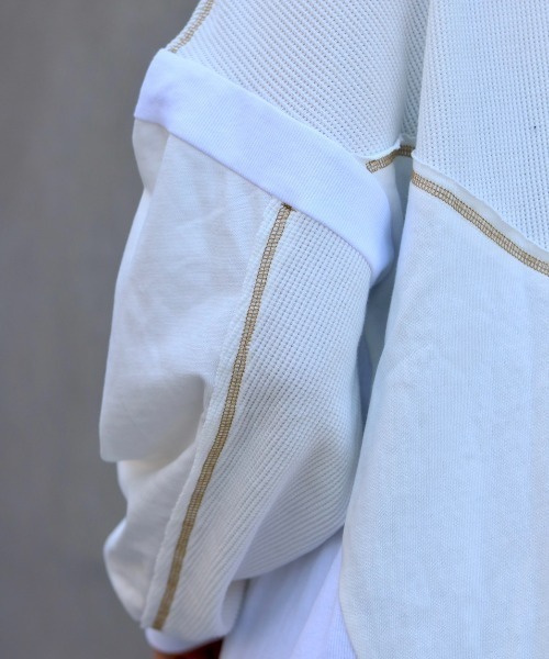 AULA AILA（アウラアイラ）の「【別注】AULA AILA/アウラアイラ/サーマルロングスリーブTシャツ（Tシャツ/カットソー・レディース・ホワイト/レッド・0）」の3枚目の写真