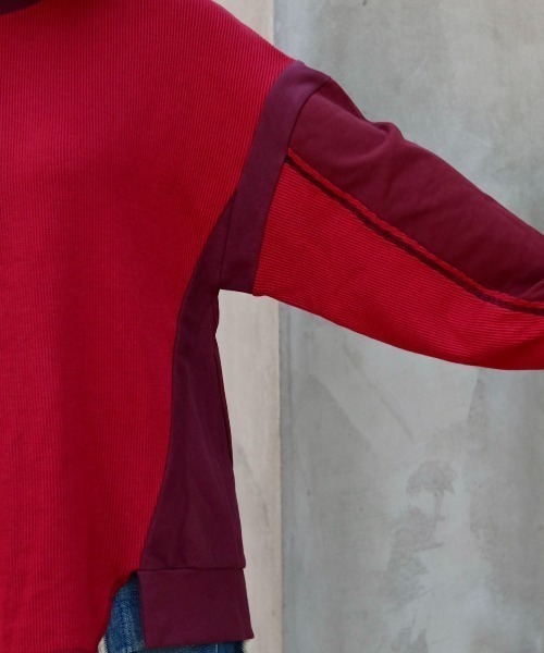 AULA AILA（アウラアイラ）の「【別注】AULA AILA/アウラアイラ/サーマルロングスリーブTシャツ（Tシャツ/カットソー・レディース・ホワイト/レッド・0）」の11枚目の写真