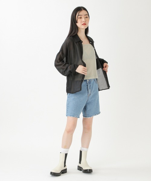 ALAND（エーランド）の「3.3Field Trip／シアーアレンジ長袖シャツ　2956696（シャツ/ブラウス・レディース・ブラック/ライトブルー/ブラウン・FREE）」の21枚目の写真