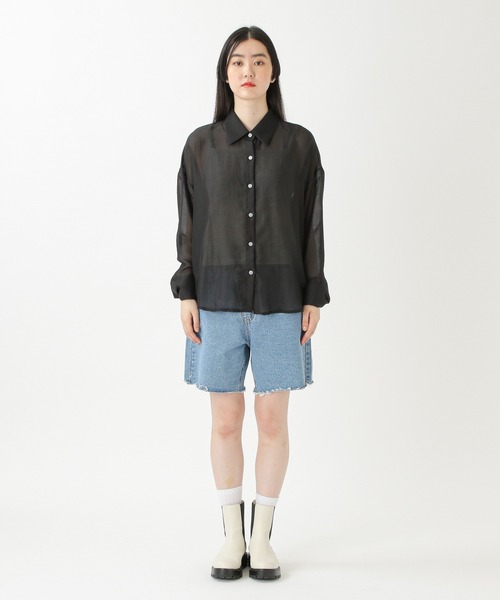 ALAND（エーランド）の「3.3Field Trip／シアーアレンジ長袖シャツ　2956696（シャツ/ブラウス・レディース・ブラック/ライトブルー/ブラウン・FREE）」の18枚目の写真