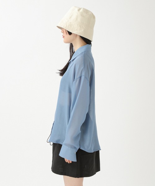 ALAND（エーランド）の「3.3Field Trip／シアーアレンジ長袖シャツ　2956696（シャツ/ブラウス・レディース・ブラック/ライトブルー/ブラウン・FREE）」の14枚目の写真