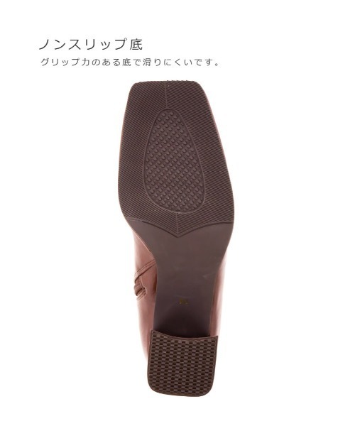 RANDA(ランダ)の「ストレスフリー/ストレッチショートブーツ(ブーツ・レディース・ダークブラウン/ブラック/ベージュ・M/LL/L/S)」の4枚目の写真