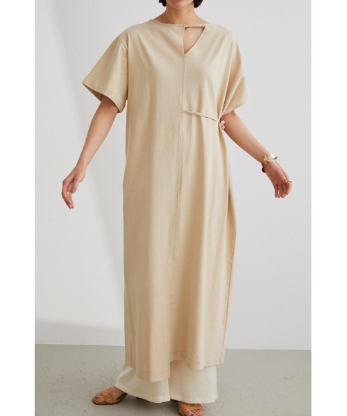 STYLEMIXER(スタイルミキサー)の「2WAYリラックスカットワンピース(ワンピース・レディース・ライトグリーン/ベージュ/ブラック・MEDIUM/SMALL)」の5枚目の写真