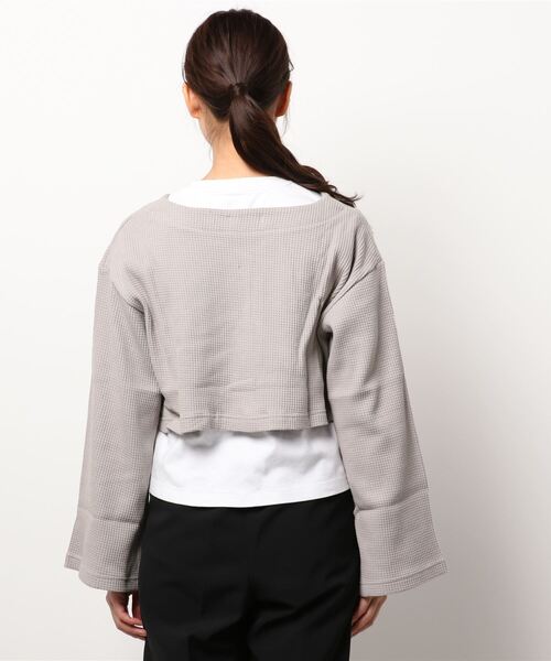 mimi toujours（ミミトゥジュール）の「カーディガン ワッフル ワンマイル omom×mimi toujours（カーディガン/ボレロ・レディース・アイボリー/グレイッシュベージュ/オレンジ・M）」の16枚目の写真