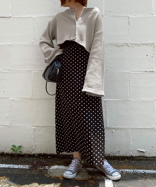 mimi toujours（ミミトゥジュール）の「カーディガン ワッフル ワンマイル omom×mimi toujours（カーディガン/ボレロ・レディース・アイボリー/グレイッシュベージュ/オレンジ・M）」の10枚目の写真