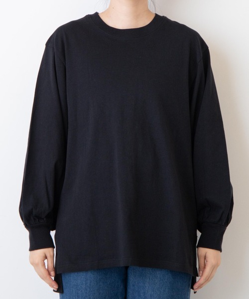 WEGO（ウィゴー）の「WEGO/ボリュームギャザースリーブロンT（Tシャツ/カットソー・レディース・ホワイト/ブラック/サックスブルー/ライトベージュ・FREE）」の16枚目の写真