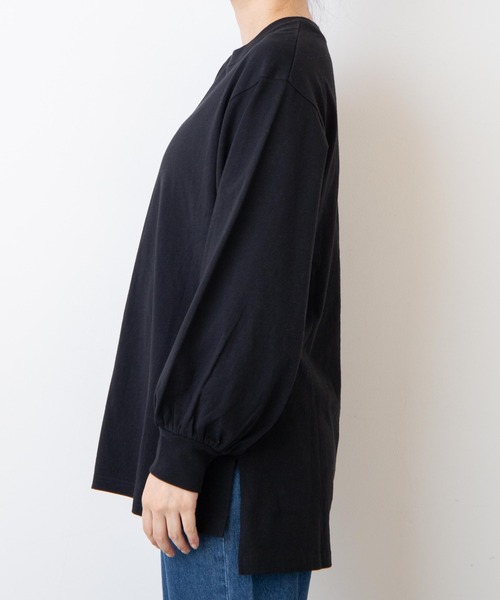 WEGO（ウィゴー）の「WEGO/ボリュームギャザースリーブロンT（Tシャツ/カットソー・レディース・ホワイト/ブラック/サックスブルー/ライトベージュ・FREE）」の13枚目の写真