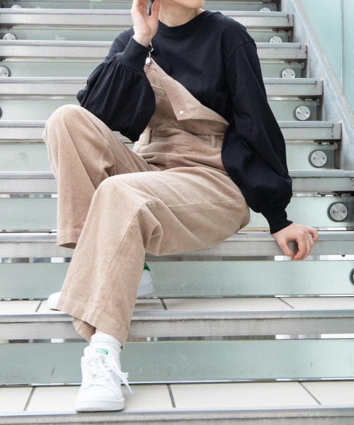 WEGO（ウィゴー）の「WEGO/ボリュームギャザースリーブロンT（Tシャツ/カットソー・レディース・ホワイト/ブラック/サックスブルー/ライトベージュ・FREE）」の5枚目の写真