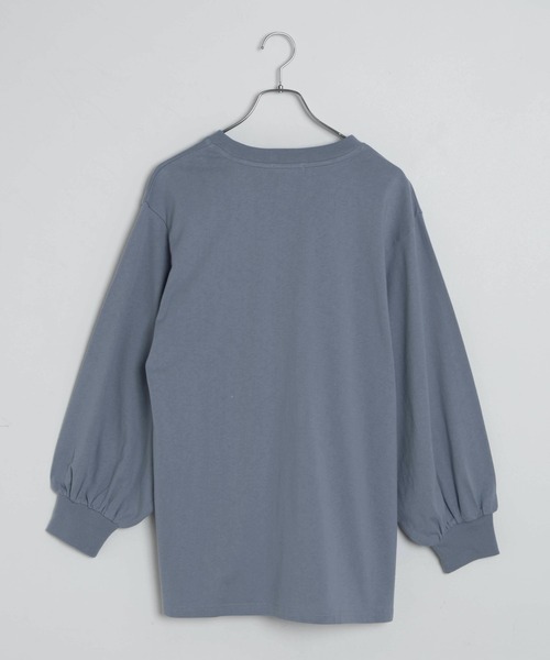 WEGO（ウィゴー）の「WEGO/ボリュームギャザースリーブロンT（Tシャツ/カットソー・レディース・ホワイト/ブラック/サックスブルー/ライトベージュ・FREE）」の7枚目の写真