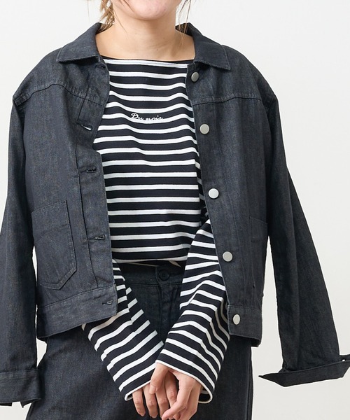 PUAL CE CIN(ピュアルセシン)の「【Du noir】JAPAN MADE デニムジャケット(デニムジャケット・レディース・ブラック/インディゴブルー・FREE)」の2枚目の写真