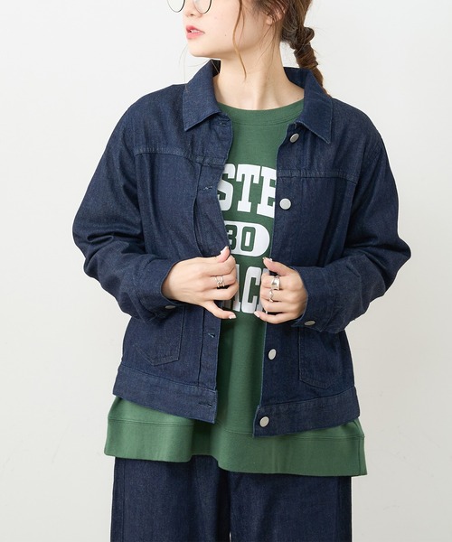 PUAL CE CIN(ピュアルセシン)の「【Du noir】JAPAN MADE デニムジャケット(デニムジャケット・レディース・ブラック/インディゴブルー・FREE)」の5枚目の写真