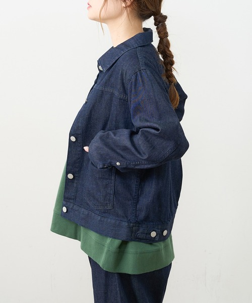 PUAL CE CIN(ピュアルセシン)の「【Du noir】JAPAN MADE デニムジャケット(デニムジャケット・レディース・ブラック/インディゴブルー・FREE)」の6枚目の写真