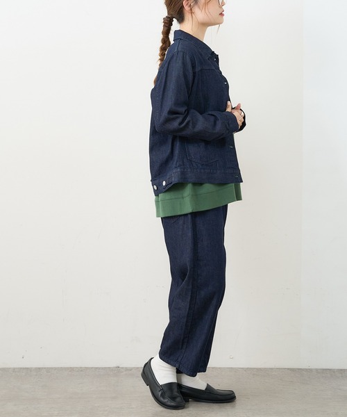 PUAL CE CIN(ピュアルセシン)の「【Du noir】JAPAN MADE デニムジャケット(デニムジャケット・レディース・ブラック/インディゴブルー・FREE)」の8枚目の写真