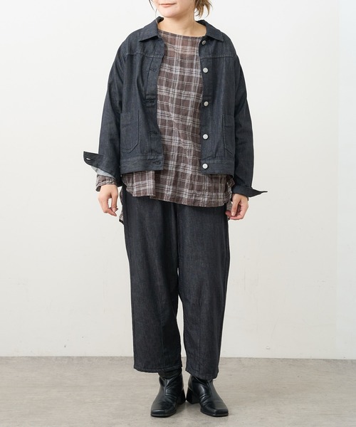 PUAL CE CIN(ピュアルセシン)の「【Du noir】JAPAN MADE デニムジャケット(デニムジャケット・レディース・ブラック/インディゴブルー・FREE)」の12枚目の写真