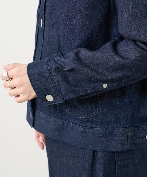 PUAL CE CIN(ピュアルセシン)の「【Du noir】JAPAN MADE デニムジャケット(デニムジャケット・レディース・ブラック/インディゴブルー・FREE)」の20枚目の写真