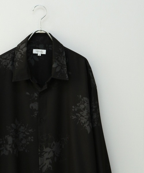 【セール】総柄トロミ長袖オーバーサイズシャツ/柄シャツ（シャツ/ブラウス）｜Nilway（ニルウェイ）