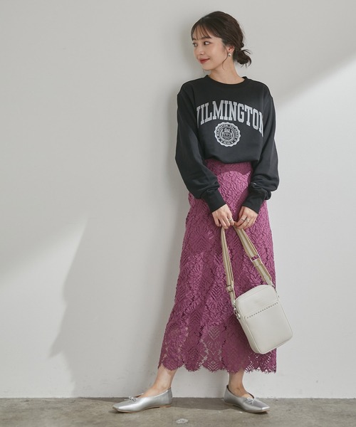 Champion（チャンピオン）の「【Champion】人気のカレッジロゴ。クルーネックスウェットシャツ（スウェット・レディース・グレー/ブラック/ホワイト・M/L）」の9枚目の写真