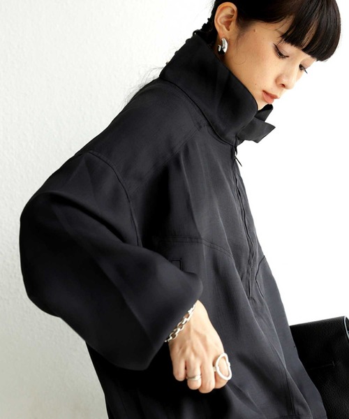 antiqua（アンティカ）の「ハーフジッププルオーバー（ブルゾン・レディース・ブラック・FREE）」の8枚目の写真